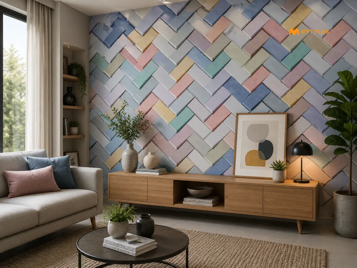 Ceramic Multi Color 3D Wall Tiles